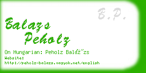 balazs peholz business card